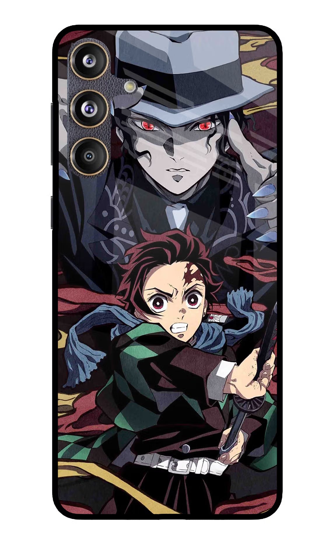 Demon Slayer Samsung F55 5G Glass Case Back Cover by Casekaro