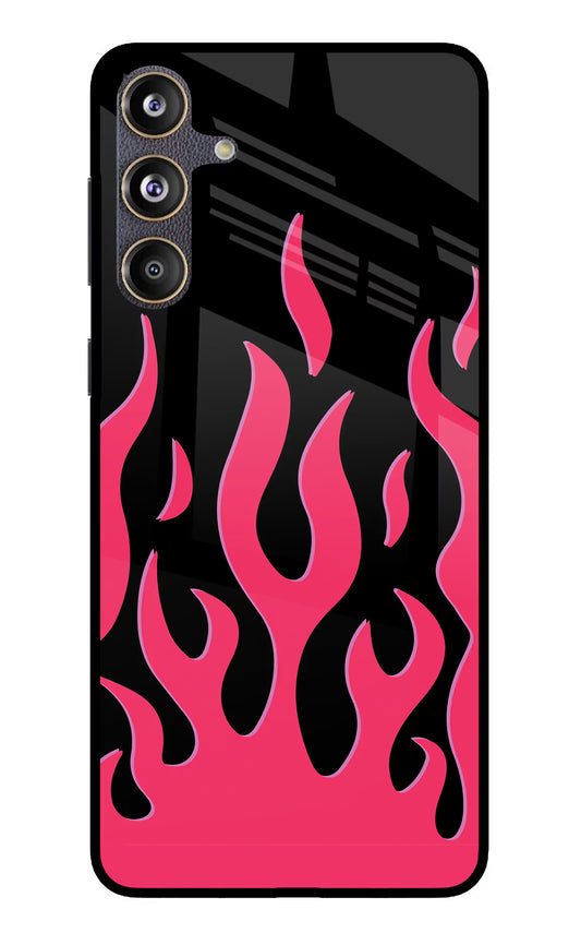 Fire Flames Samsung F55 5G Glass Case