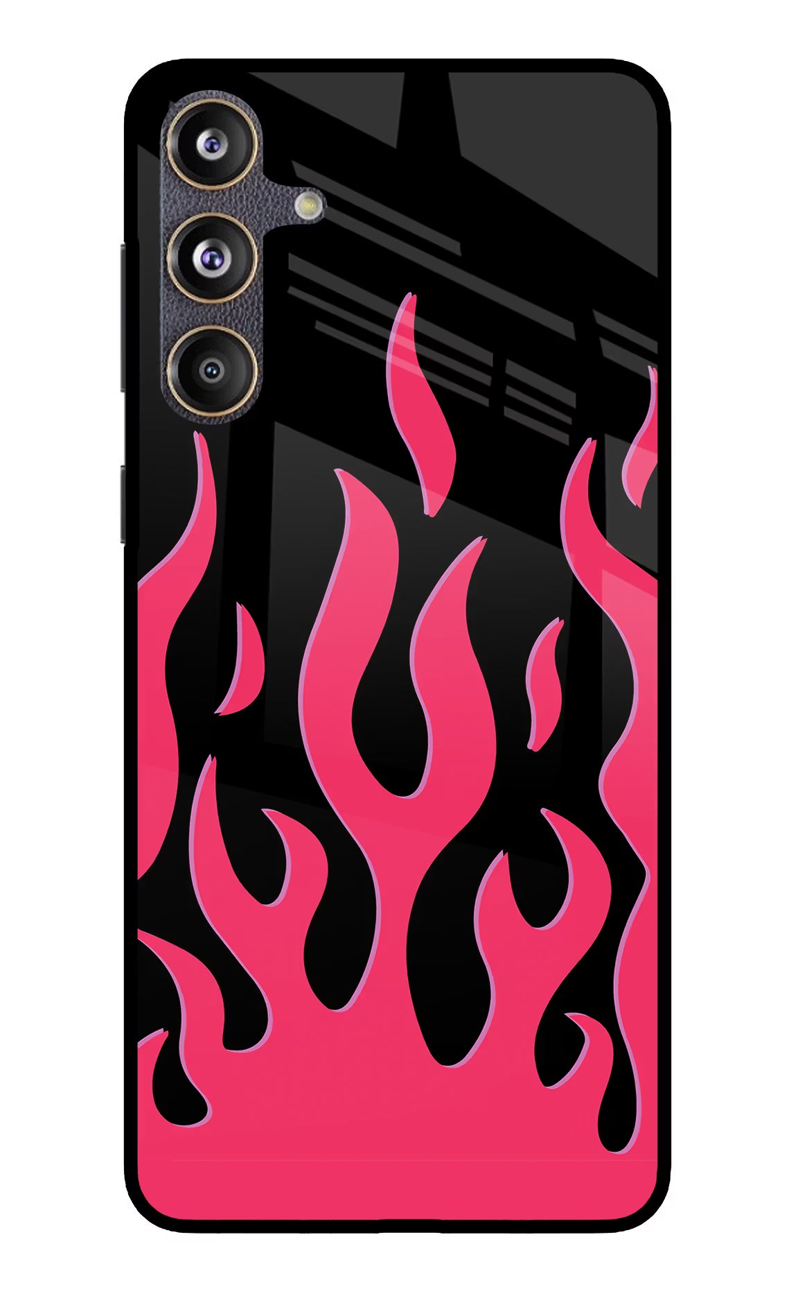 Fire Flames Samsung F55 5G Glass Case Back Cover by Casekaro