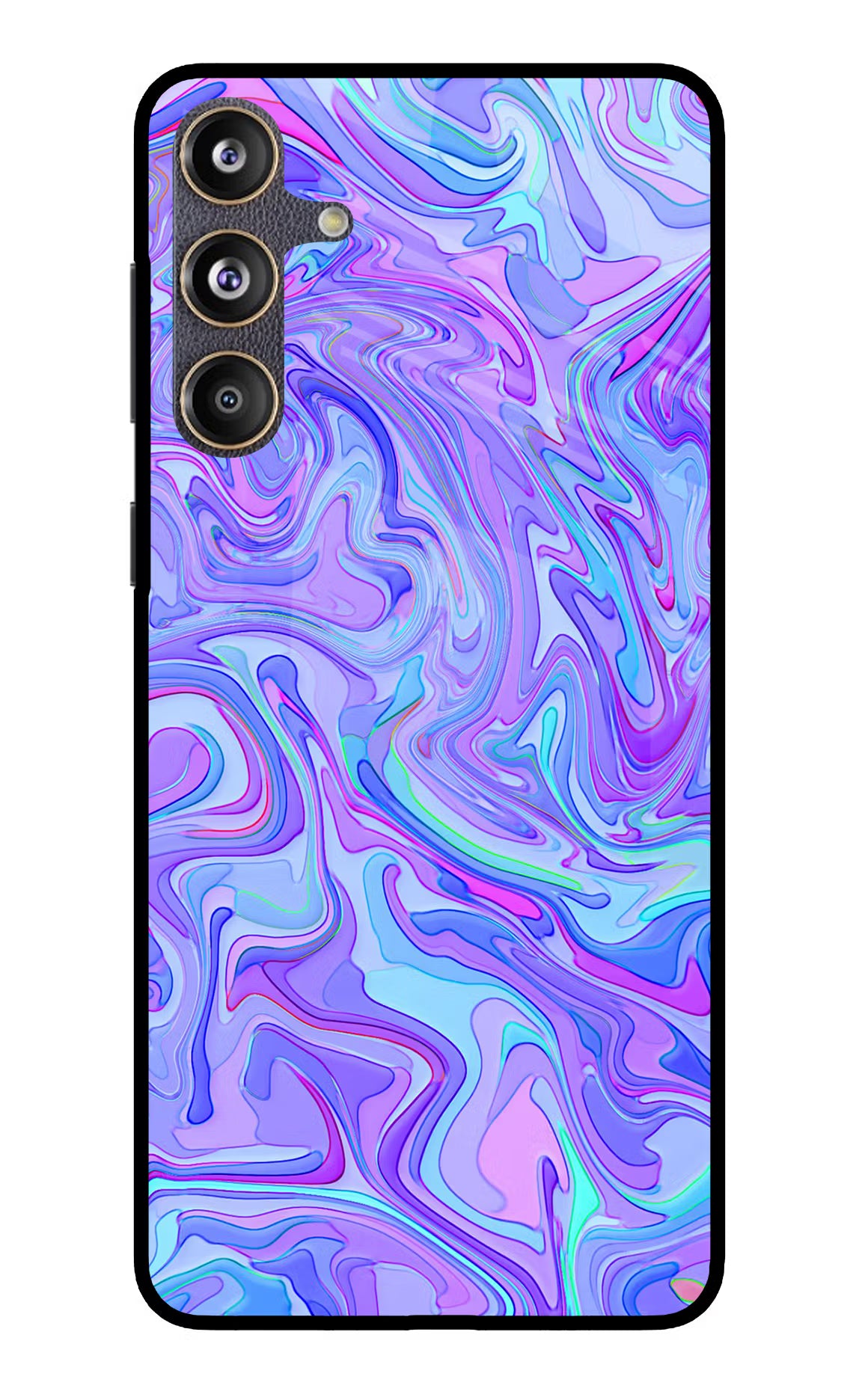 Glitter Samsung F55 5G Glass Case Back Cover by Casekaro