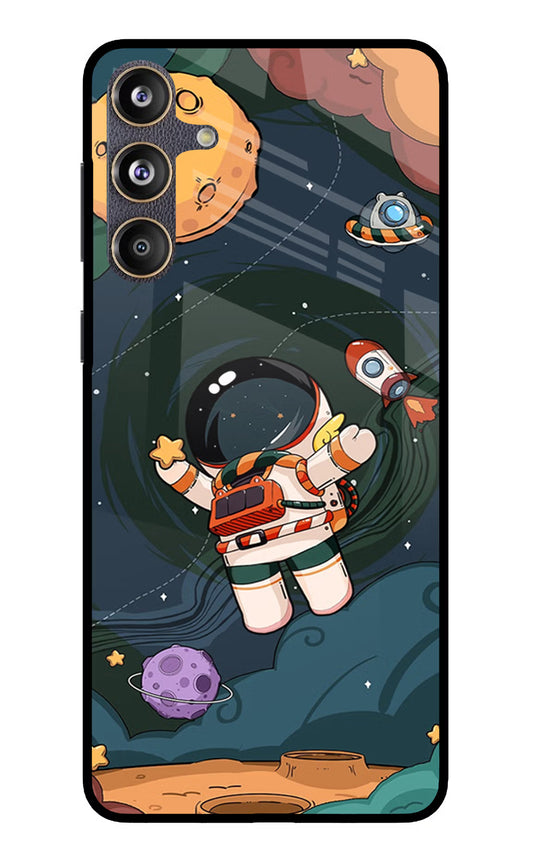 Cartoon Astronaut Samsung F55 5G Glass Case