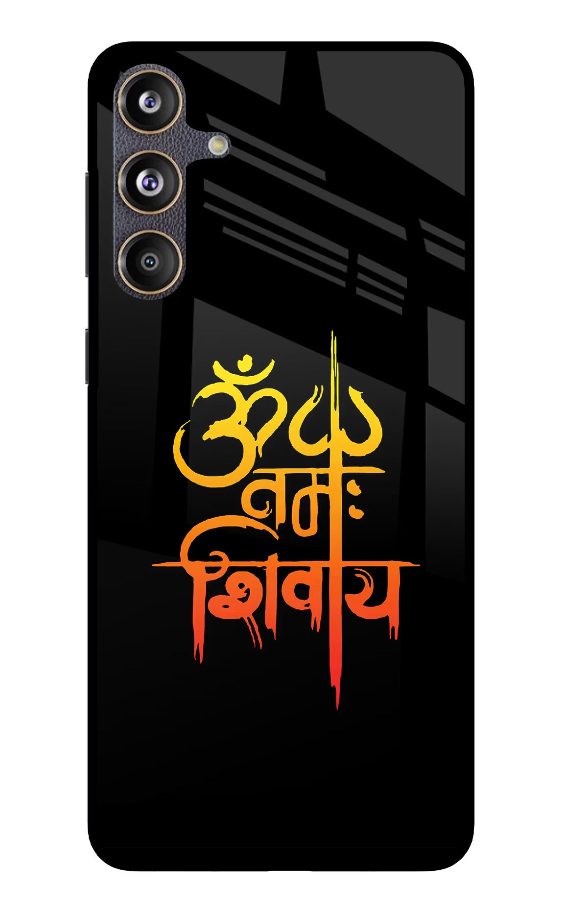 Om Namah Shivay Samsung F55 5G Glass Case Back Cover by Casekaro