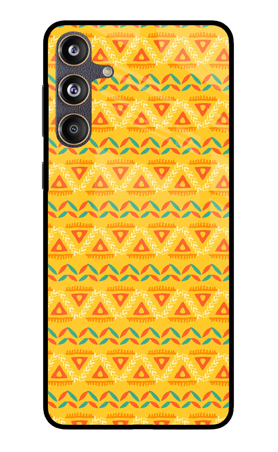 Tribal Pattern Samsung F55 5G Glass Case Back Cover by Casekaro