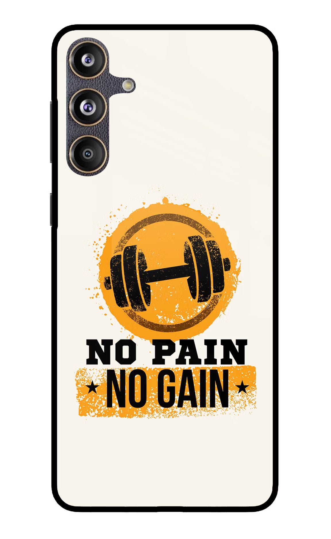 No Pain No Gain Samsung F55 5G Glass Case Back Cover by Casekaro