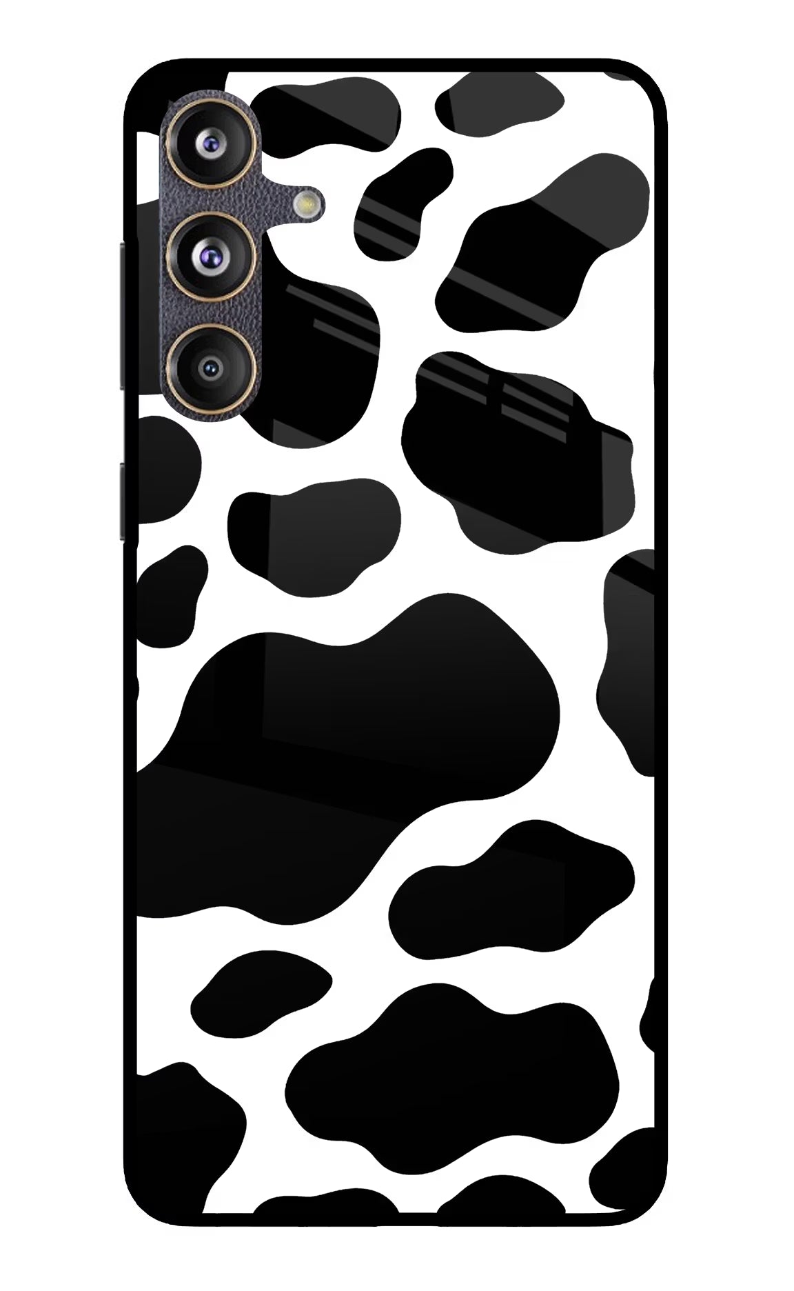 Cow Spots Samsung F55 5G Glass Case Back Cover by Casekaro