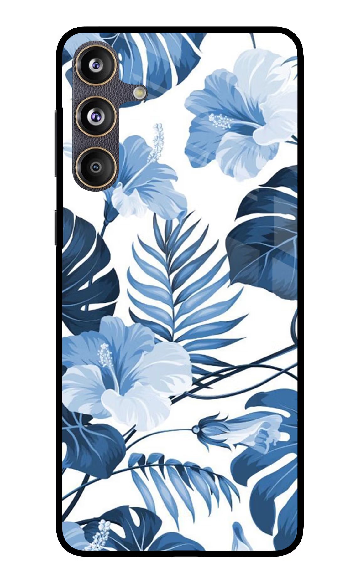 Fabric Art Samsung F55 5G Glass Case Back Cover by Casekaro