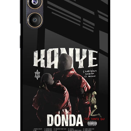 Donda Kanye West Samsung F55 5G Glass Case Back Cover by Casekaro