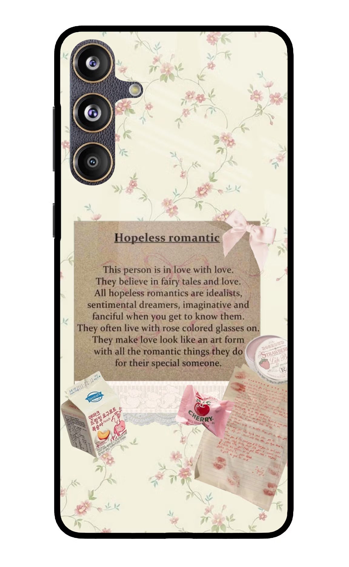 Hopeless Romantic Samsung F55 5G Glass Case