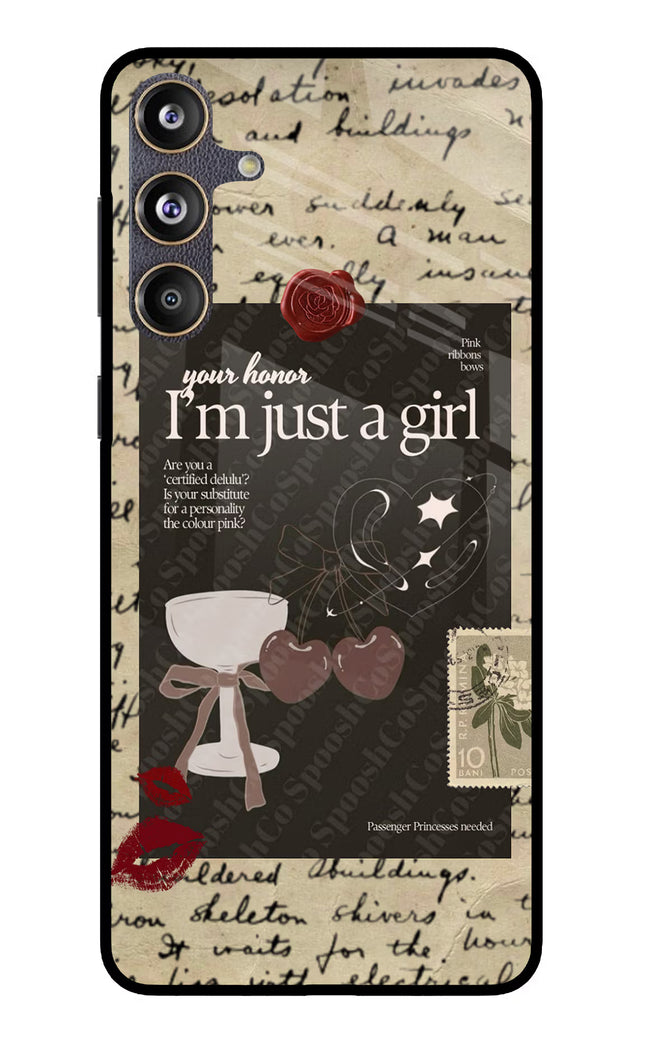 I am just a girl Samsung F55 5G Glass Case