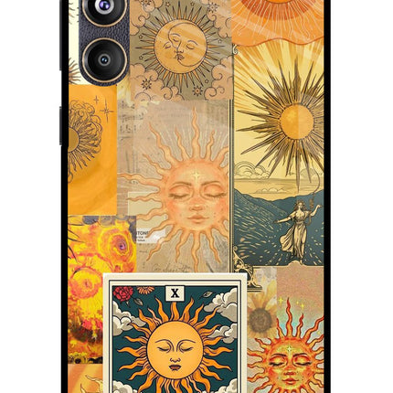 Sun Samsung F55 5G Glass Case Back Cover by Casekaro