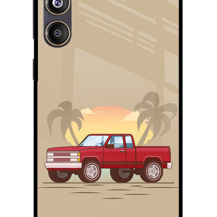 Desert Classic Drive Samsung F55 5G Glass Case Back Cover by Casekaro