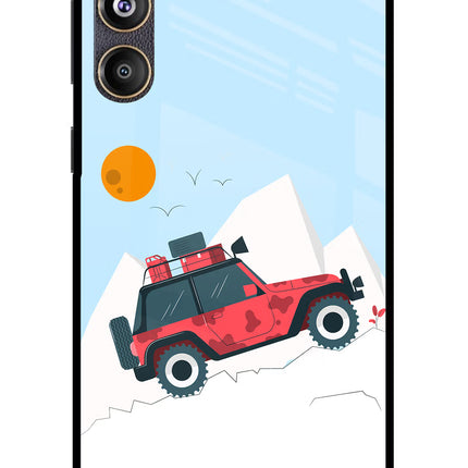 Mountain Trail Beast Samsung F55 5G Glass Case Back Cover by Casekaro