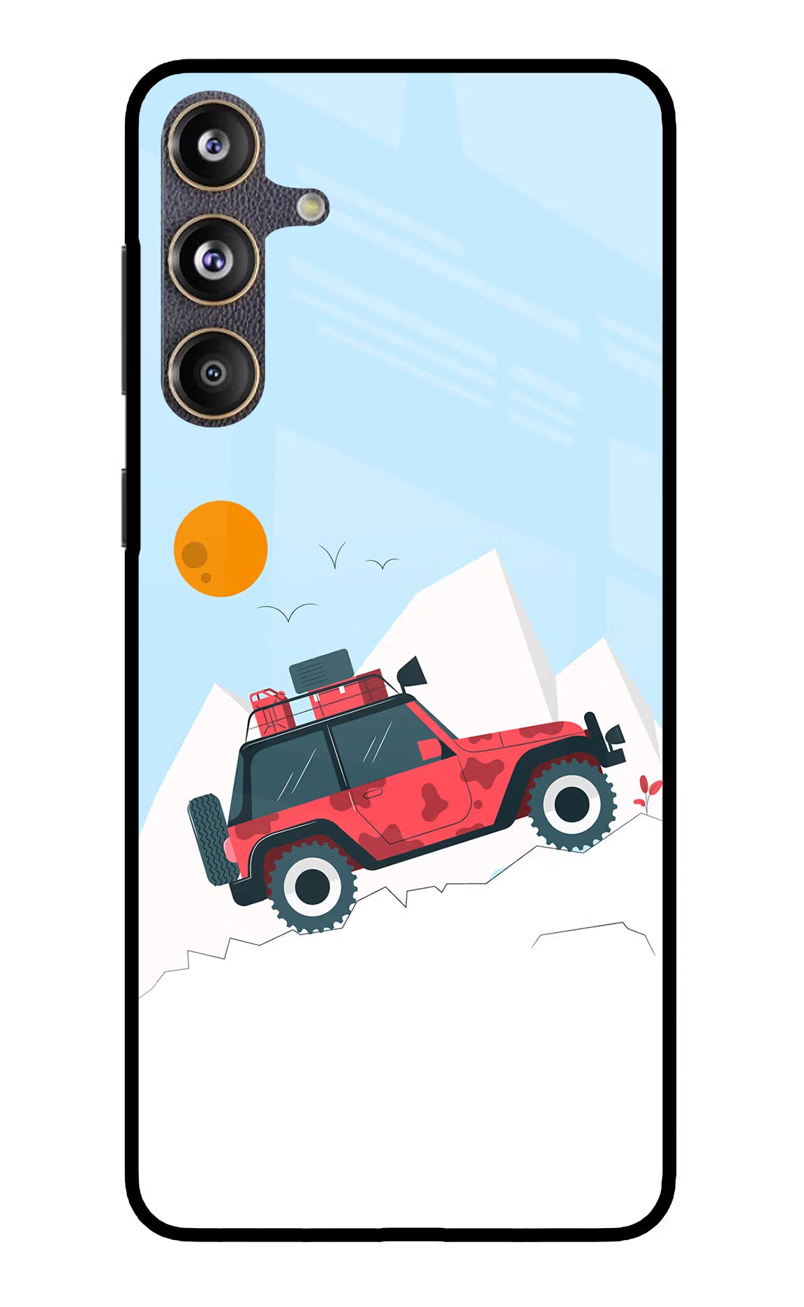 Mountain Trail Beast Samsung F55 5G Glass Case Back Cover by Casekaro