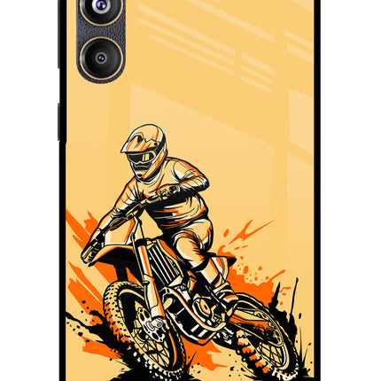 Off-Road Fury Samsung F55 5G Glass Case Back Cover by Casekaro