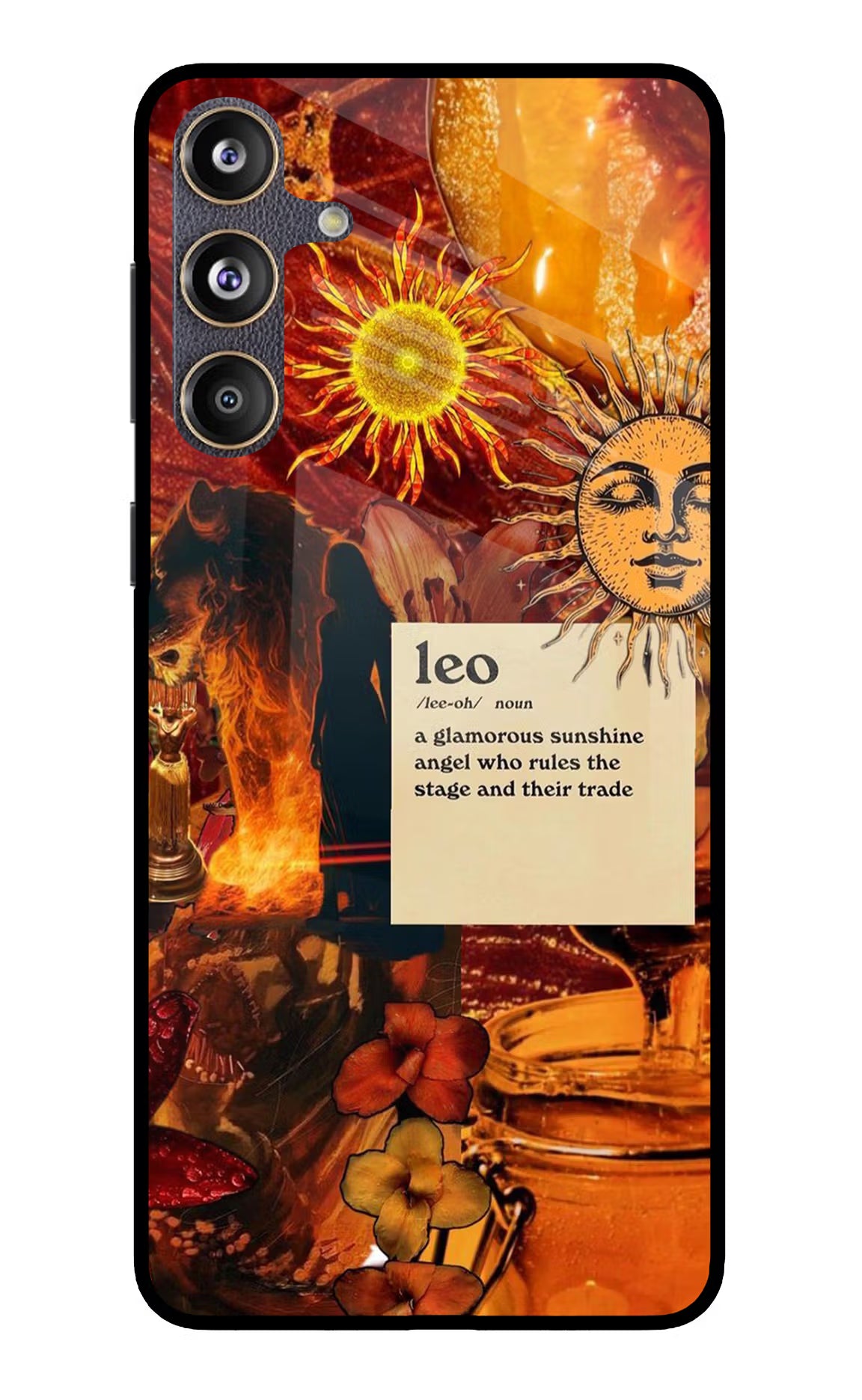 Leo Zodiac Samsung F55 5G Glass Case