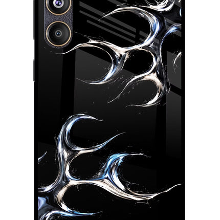 Chrome Tribal Samsung F55 5G Glass Case Back Cover by Casekaro