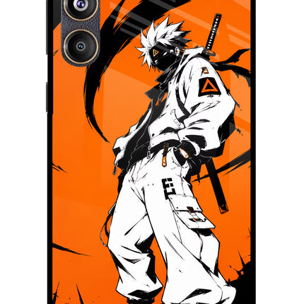 Street Samurai  Samsung F55 5G Glass Case Back Cover by Casekaro