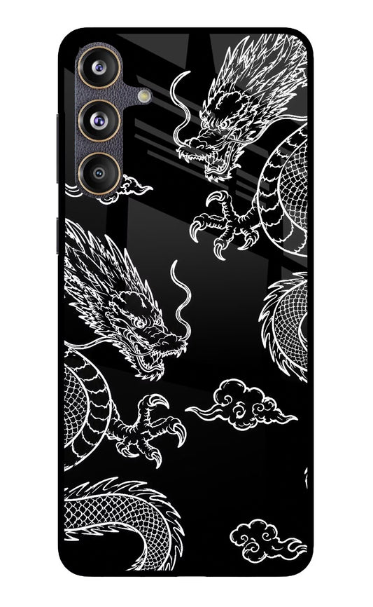 Twin Dragons Samsung F55 5G Glass Case