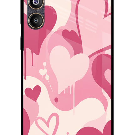 Hearty case Samsung F55 5G Glass Case Back Cover by Casekaro