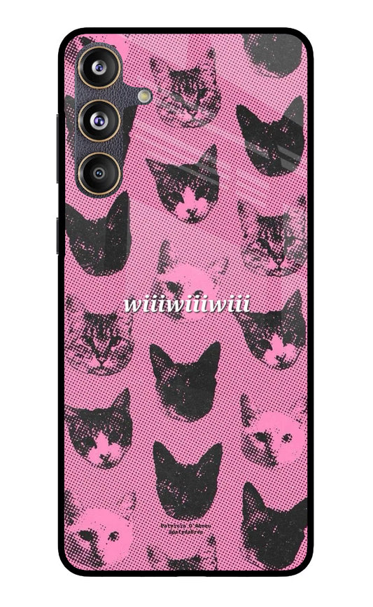 Pink Cats Samsung F55 5G Glass Case