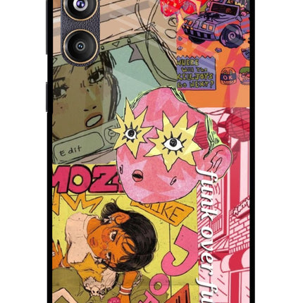 Funkover Samsung F55 5G Glass Case Back Cover by Casekaro