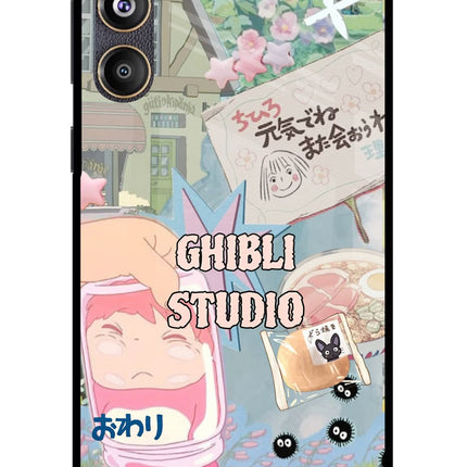 Studio Ghibli Samsung F55 5G Glass Case Back Cover by Casekaro