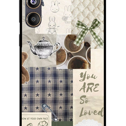 Cookie Samsung F55 5G Glass Case Back Cover by Casekaro
