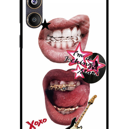 Rockstar Samsung F55 5G Glass Case Back Cover by Casekaro