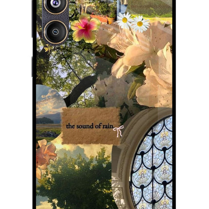 Rain Samsung F55 5G Glass Case Back Cover by Casekaro