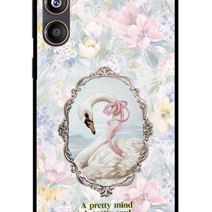 Pretty Mind Pretty Soul Samsung F55 5G Glass Case Back Cover by Casekaro