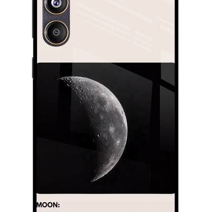 Moon Phase Samsung F55 5G Glass Case Back Cover by Casekaro