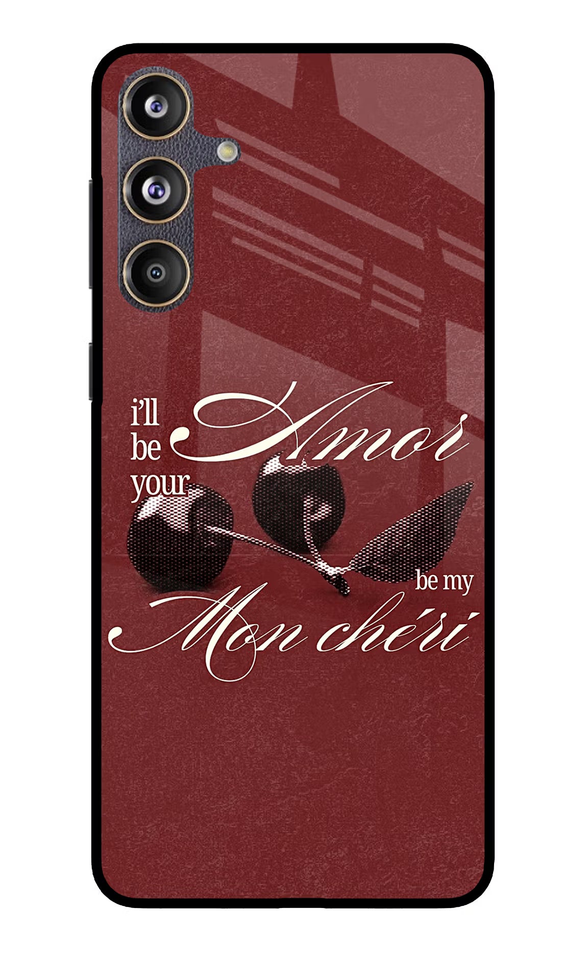Velvet Cherry Samsung F55 5G Glass Case