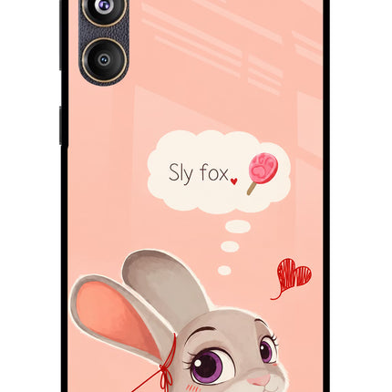Judy Charm Samsung F55 5G Glass Case Back Cover by Casekaro