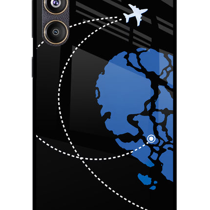 Love Orbit Samsung F55 5G Glass Case Back Cover by Casekaro