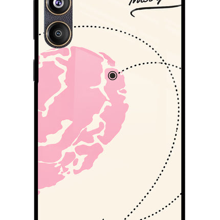 Miss Orbit Samsung F55 5G Glass Case Back Cover by Casekaro