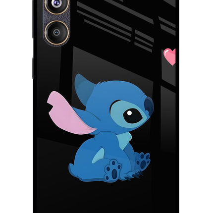 Stitch Crush Samsung F55 5G Glass Case Back Cover by Casekaro
