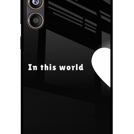 This World Samsung F55 5G Glass Case Back Cover by Casekaro