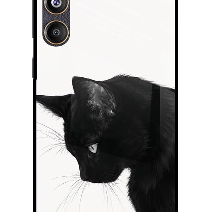 Shadow Gaze Samsung F55 5G Glass Case Back Cover by Casekaro
