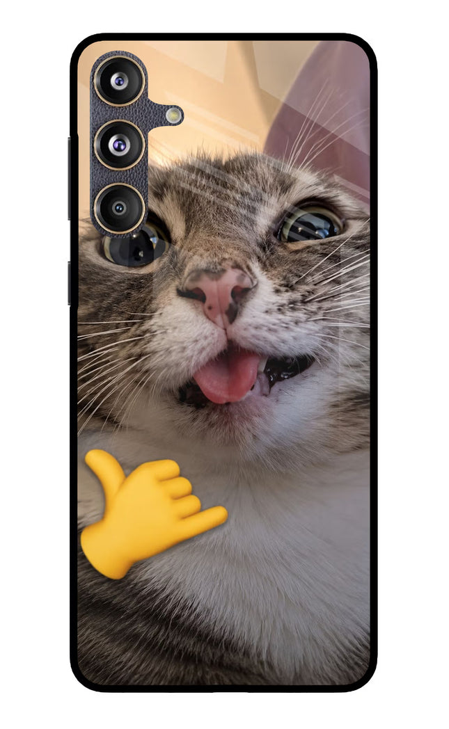 Silly Cat Call Samsung F55 5G Glass Case