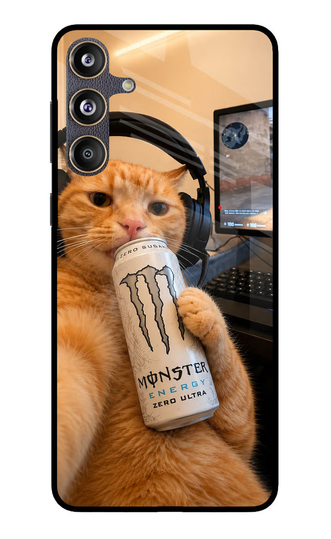 Gamer Cat Energy Samsung F55 5G Glass Case