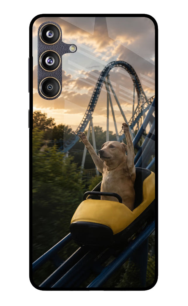 Rollercoaster Dog Samsung F55 5G Glass Case