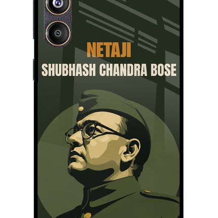 Netaji Legacy Samsung F55 5G Glass Case Back Cover by Casekaro