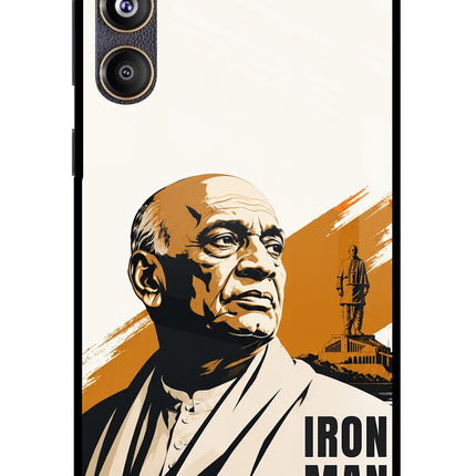 Sardar Patel Iron Will Samsung F55 5G Glass Case Back Cover by Casekaro