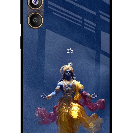 Cosmic Krishna Samsung F55 5G Glass Case