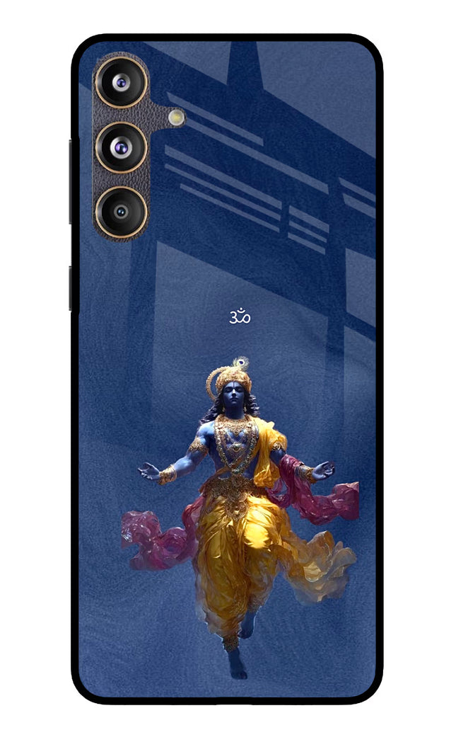 Cosmic Krishna Samsung F55 5G Glass Case