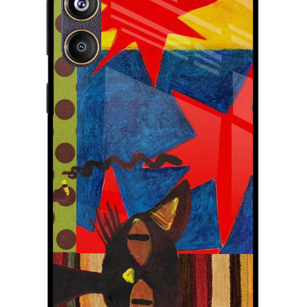 Pop Cat Samsung F55 5G Glass Case