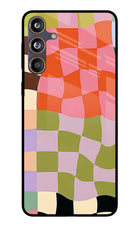 Wavy Grid Samsung F55 5G Glass Case