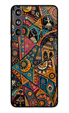 Folk Print Samsung F55 5G Glass Case