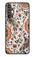 White Mayura Samsung F55 5G Glass Case