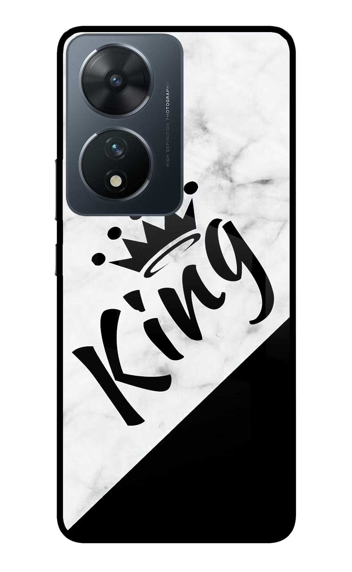 King Vivo T2 5G Glass Case Back Cover by Casekaro